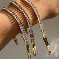 Emerald Diamond Tennis Bracelet Pack of 2