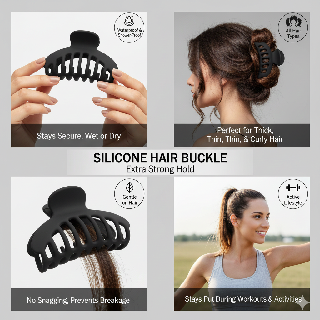 Silicon Hair Buckle (Pack of 2)