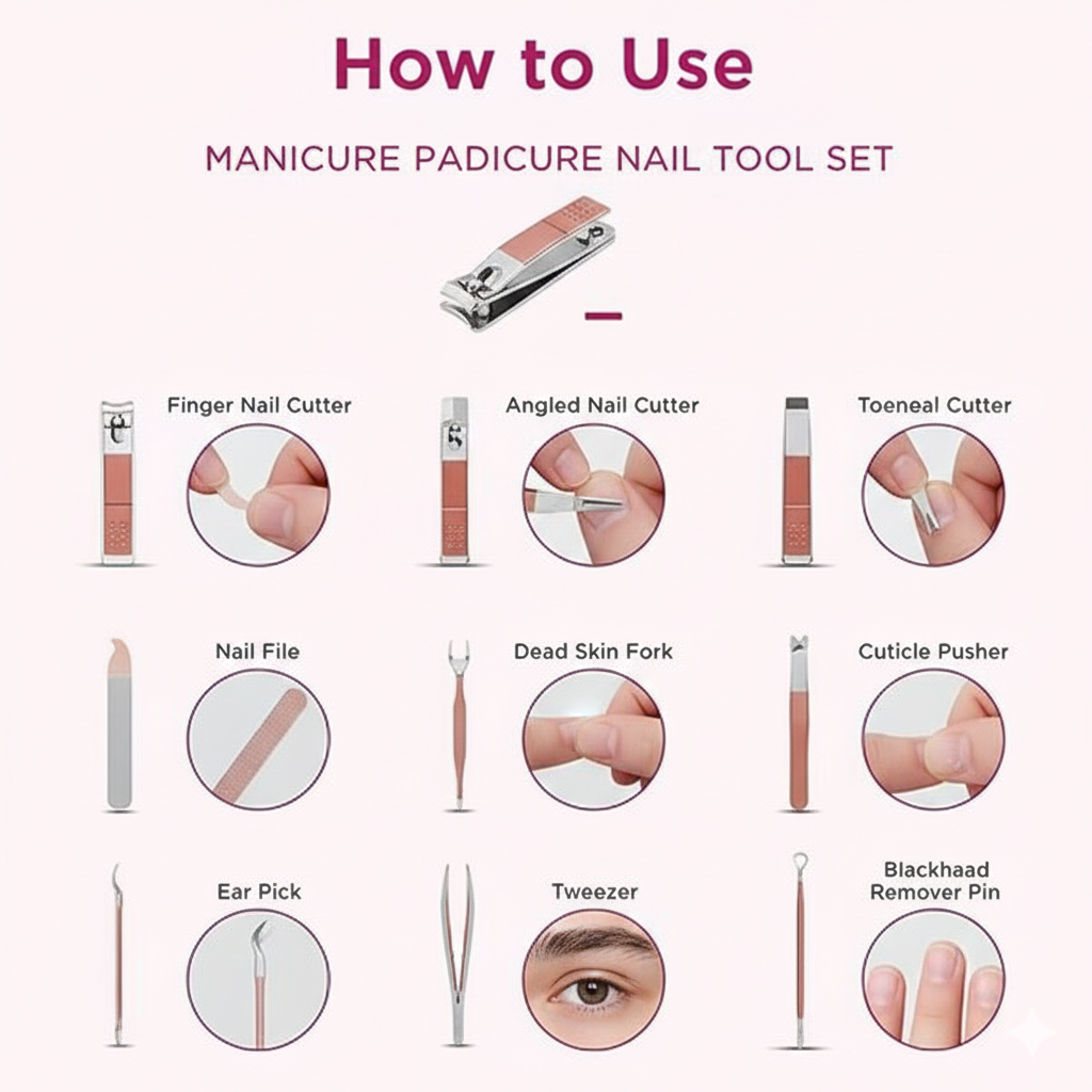 Manicure/Pedicure Nail Tool Set